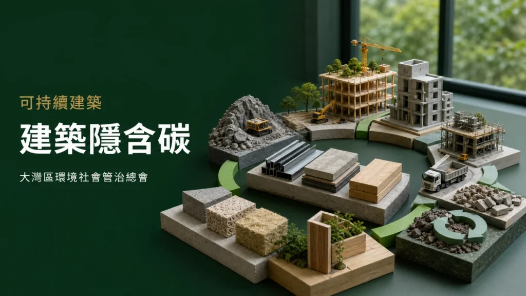 建築隱含碳與材料生命週期階段